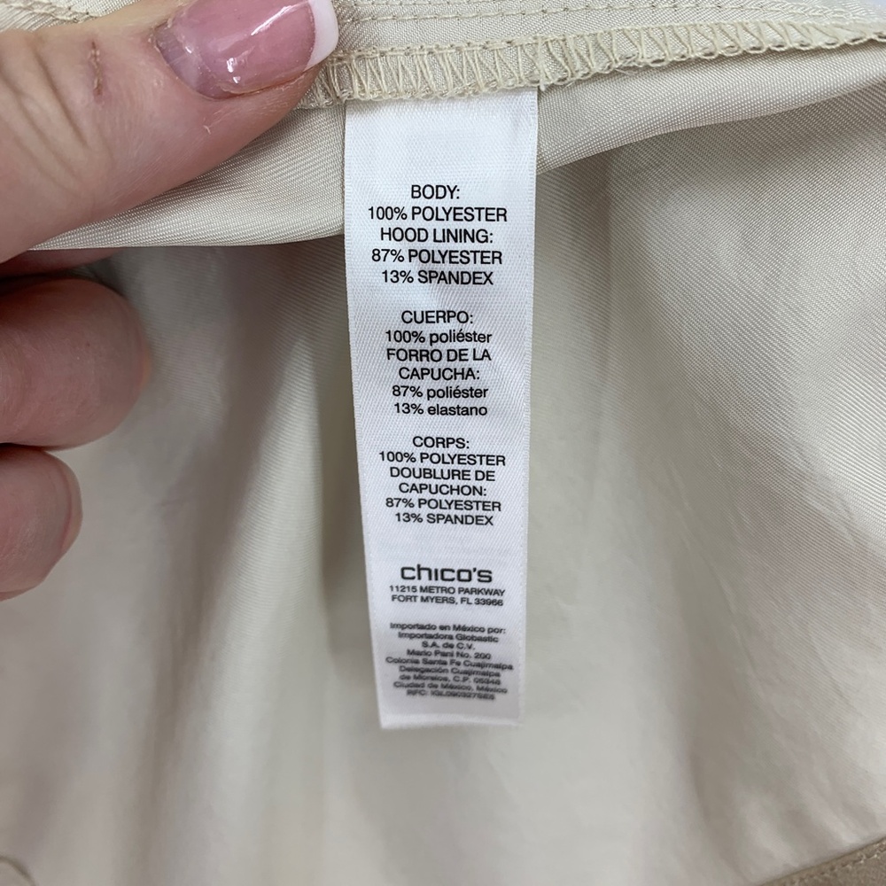 Chico's Zenergy Gold Shine Anorak  Jacket Sz Small - Picture 6 of 9